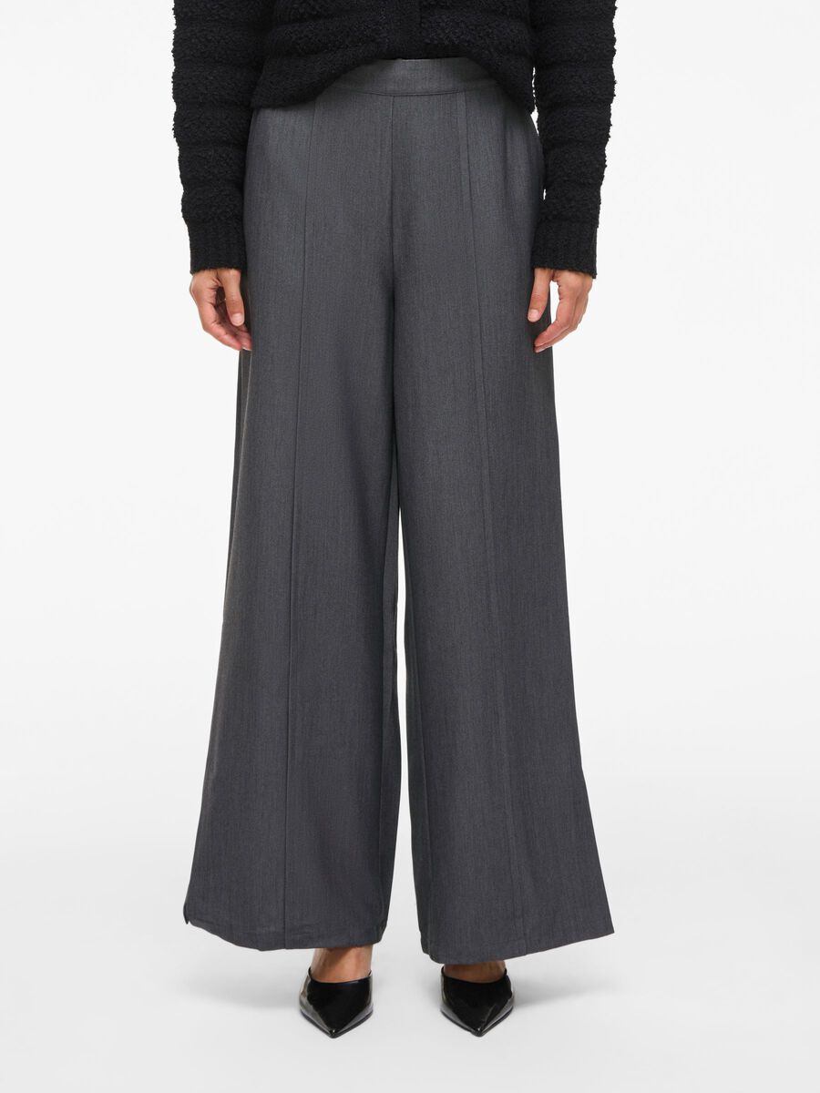 Pantaloni a vita alta con spacchi laterali