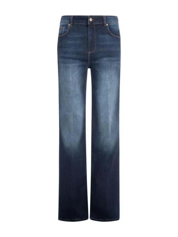 Jeans regular in denim con lavaggio scuro