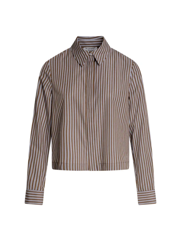 Camicia regular a righe in cotone